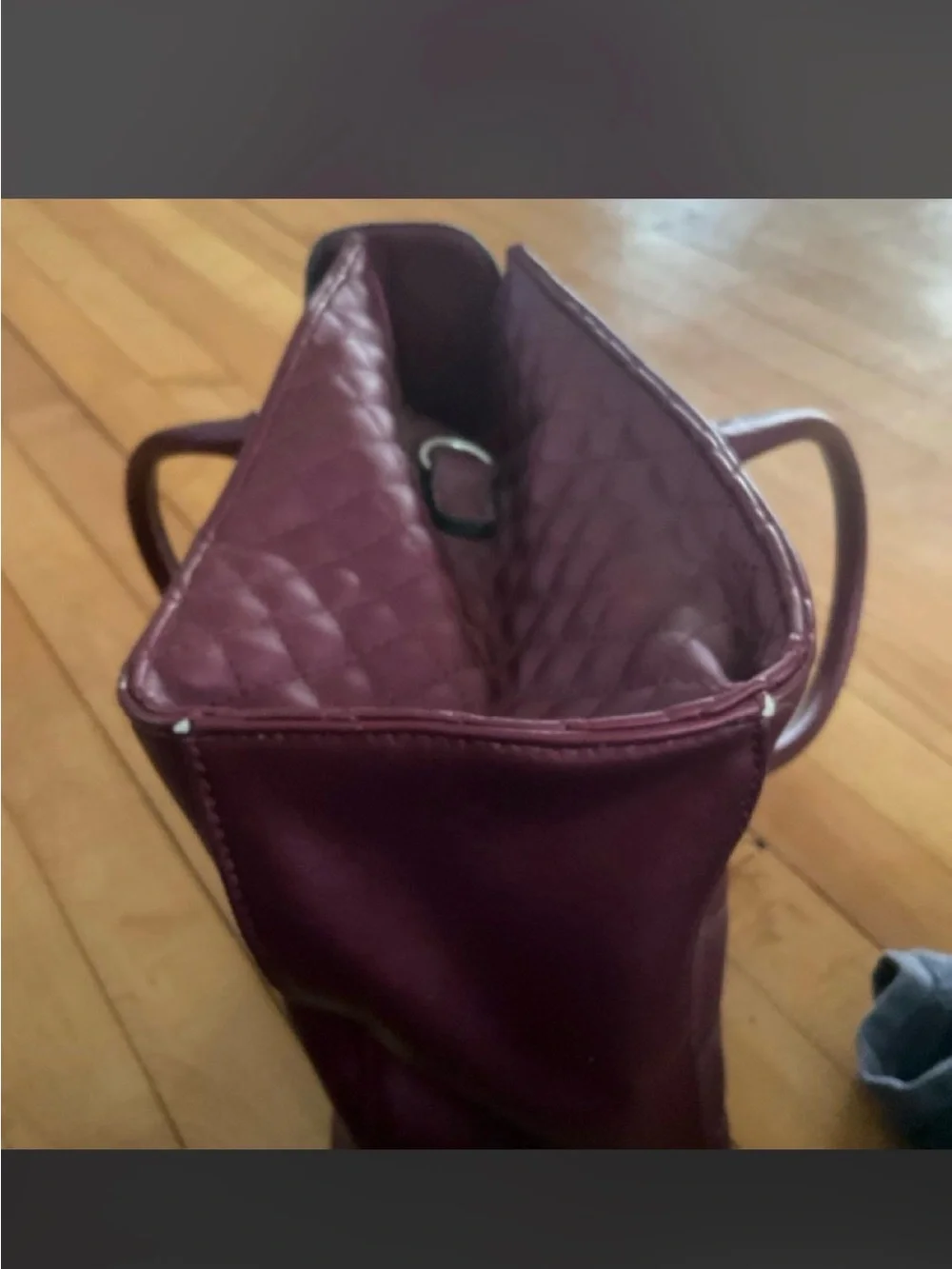 Guess Metallic Fuchsia Quilted Satchel